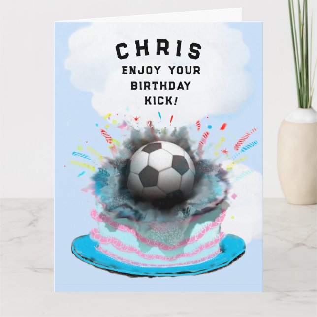 personalized soccer birthday cards (Front)
