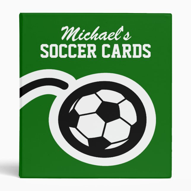 Personalized soccer card binder for collectors (Front)