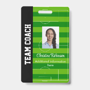 Personalized Soccer coach badge
