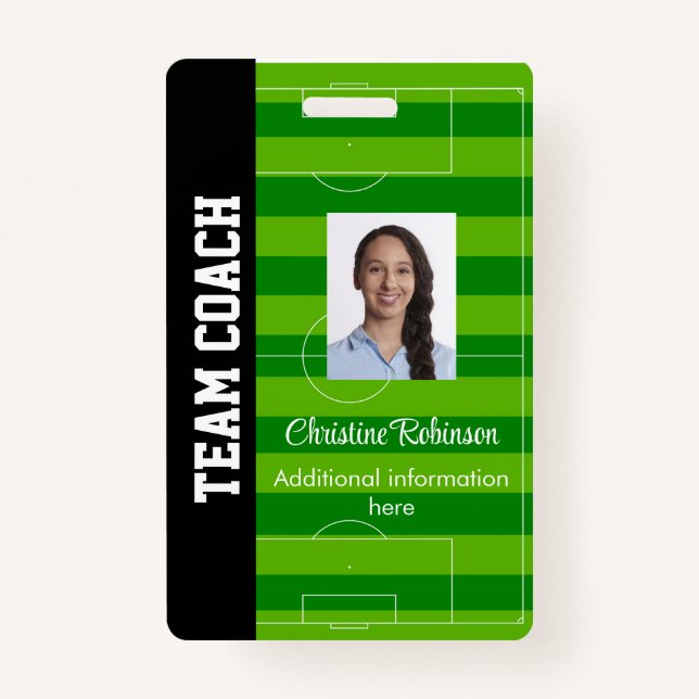 Personalized Soccer coach badge (Front)