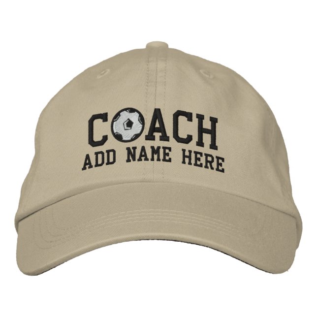 Personalized Soccer Coach Cap (Front)