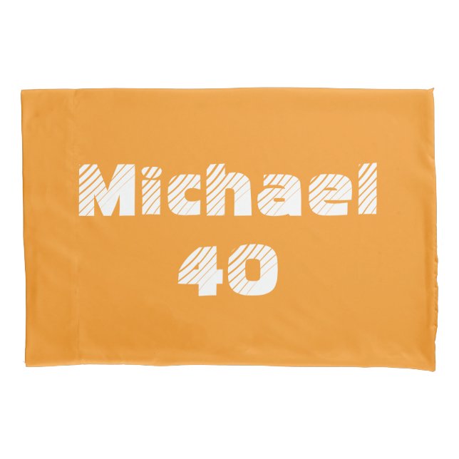 Personalized Soccer coach Orange white Colorful Pillowcase (Front)