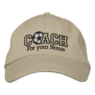 Personalized Soccer Coach with your name Embroidered Hat
