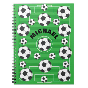 Personalized Soccer Field Notebook