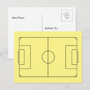 Personalized Soccer Field Postcard
