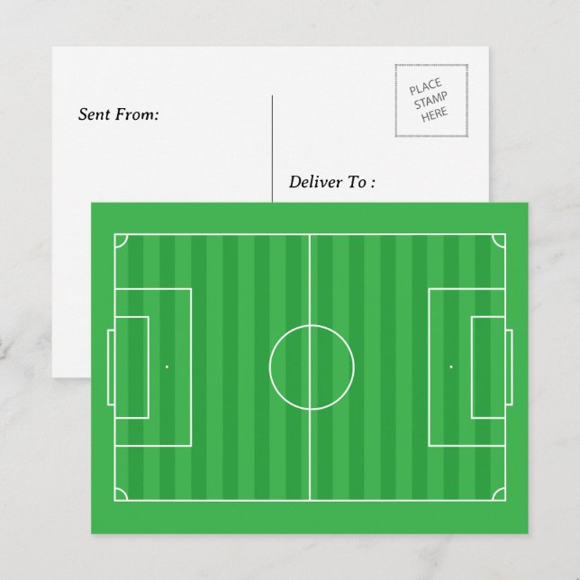 Personalized Soccer Field Postcard (Front/Back)