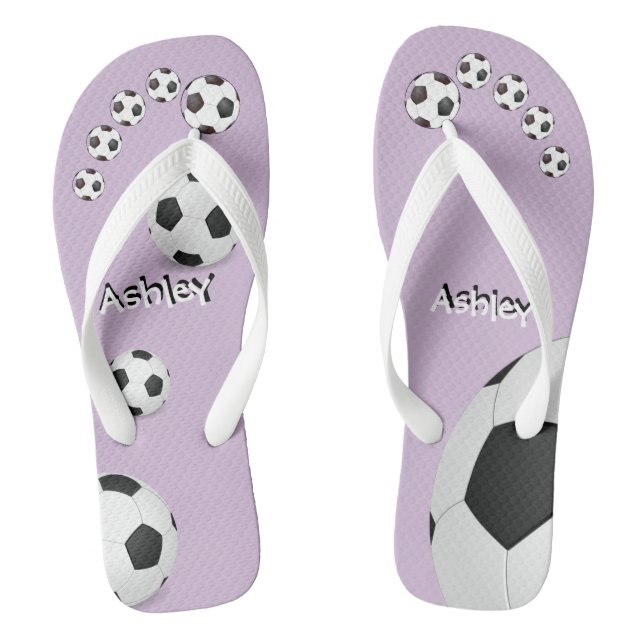 Personalized Soccer Flip Flops (Footbed)