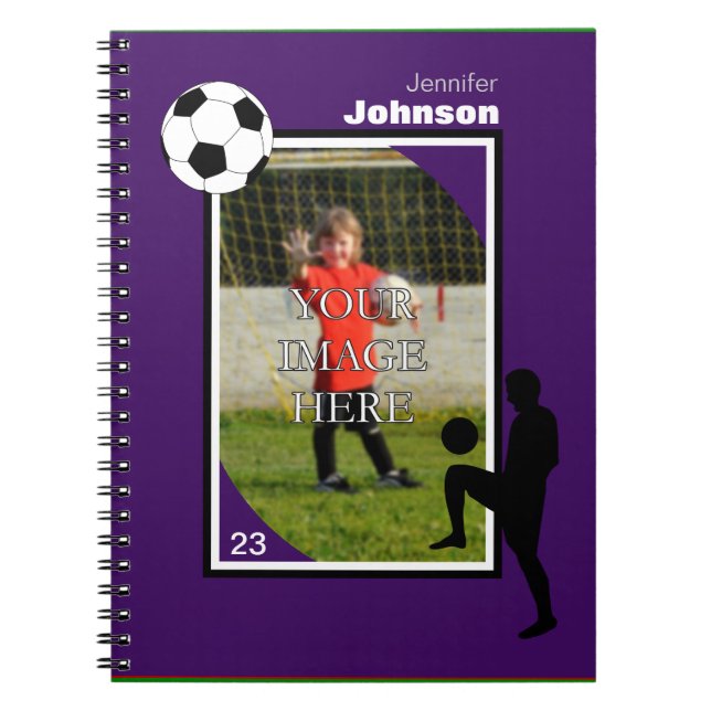 Personalized Soccer/Football Notepad Notebook (Front)
