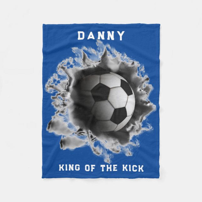 Personalized Soccer Gift Fleece Blanket (Front)