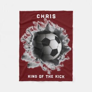 Personalized Soccer Gift Fleece Blanket