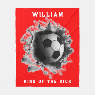 Personalized Soccer Gift Fleece Blanket