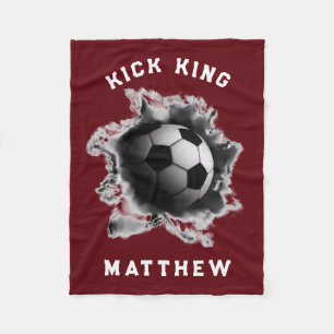 Personalized Soccer Gift Fleece Blanket