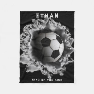 Personalized Soccer Gift Fleece Blanket