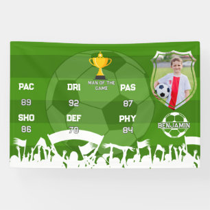 Personalized Soccer Gift For Kids, Custom Fut Card Banner