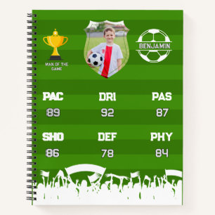 Personalized Soccer Gift For Kids, Custom Fut Card Notebook