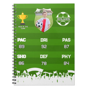 Personalized Soccer Gift For Kids, Custom Fut Card Notebook