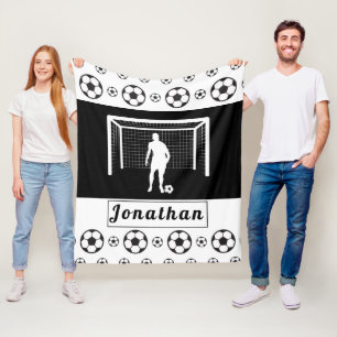 Personalized Soccer Goalie Goalkeeper Football Men Fleece Blanket