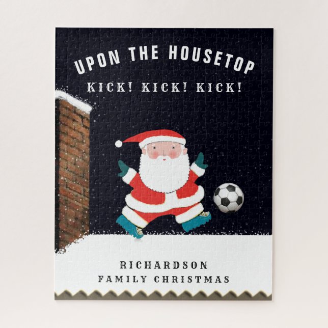Personalized Soccer Holiday Gifts Jigsaw Puzzle (Vertical)