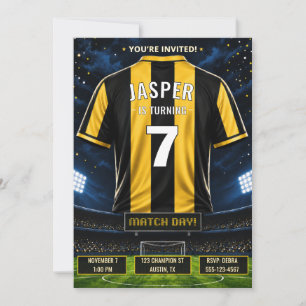 Personalized Soccer Jersey Birthday Invitation