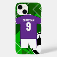 Personalized Soccer Jersey Purple and White