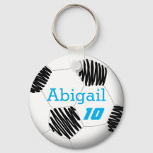 Personalized soccer key chain