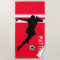 Personalized Soccer Mad | Football Red Beach Towel