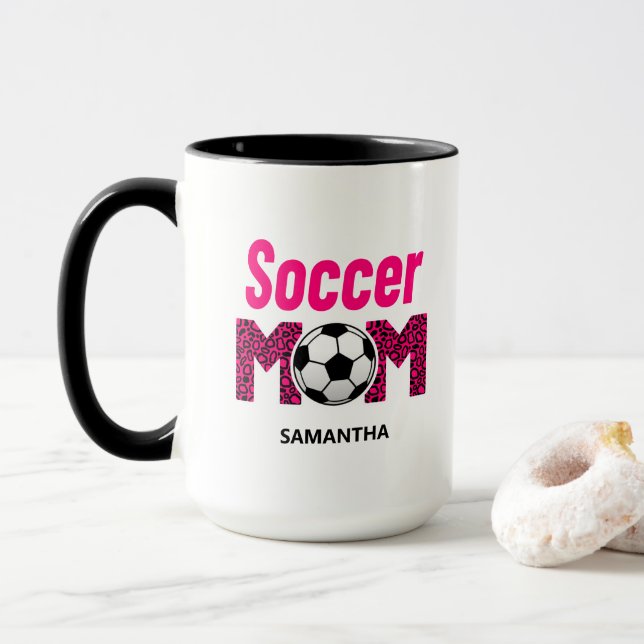 Personalized Soccer Mom Custom Name  Mug (With Donut)