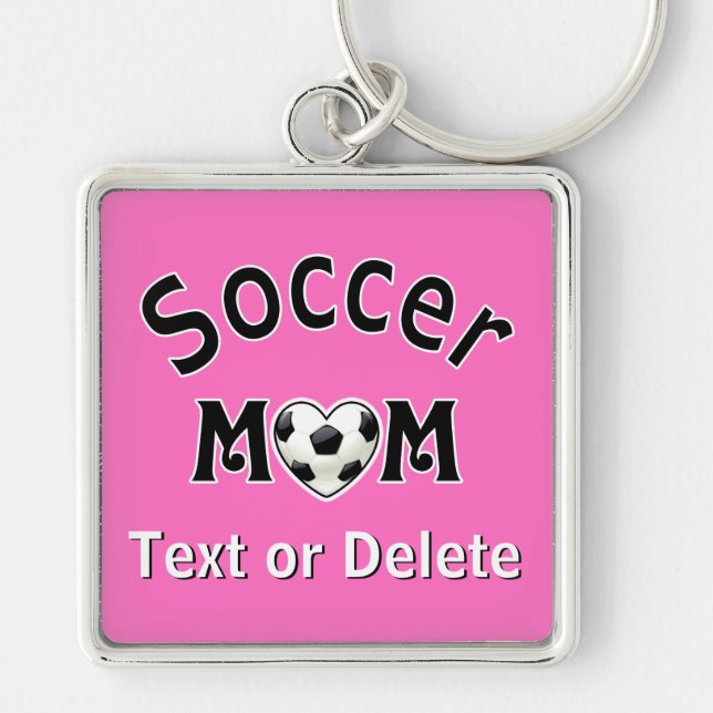 Personalized Soccer Mom Keychain Your Colours, (Front)