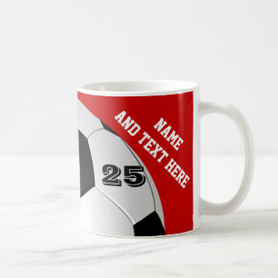 Personalized Soccer Mugs Name, Number, Team Colour