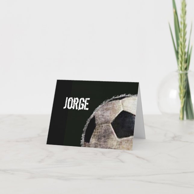 Personalized Soccer Note Cards Template (Front)