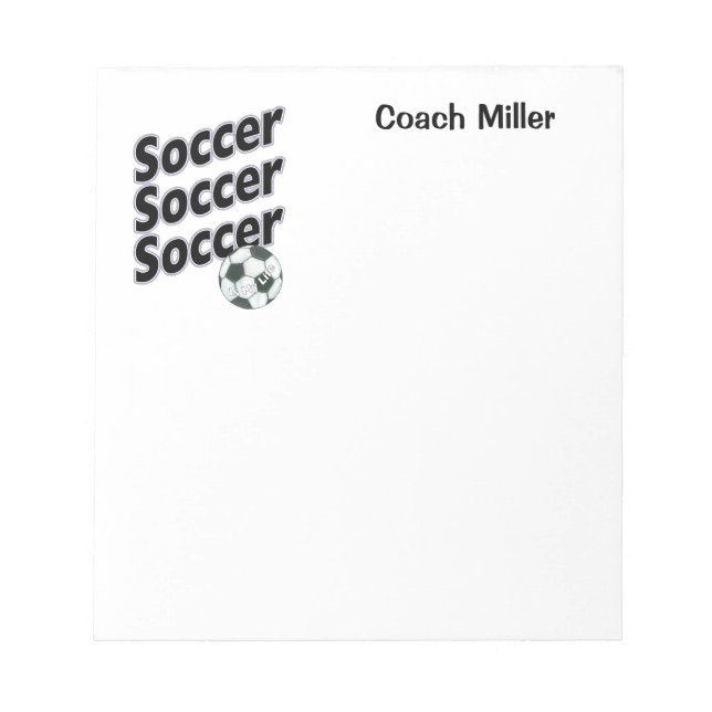 Personalized Soccer Notepad (Front)