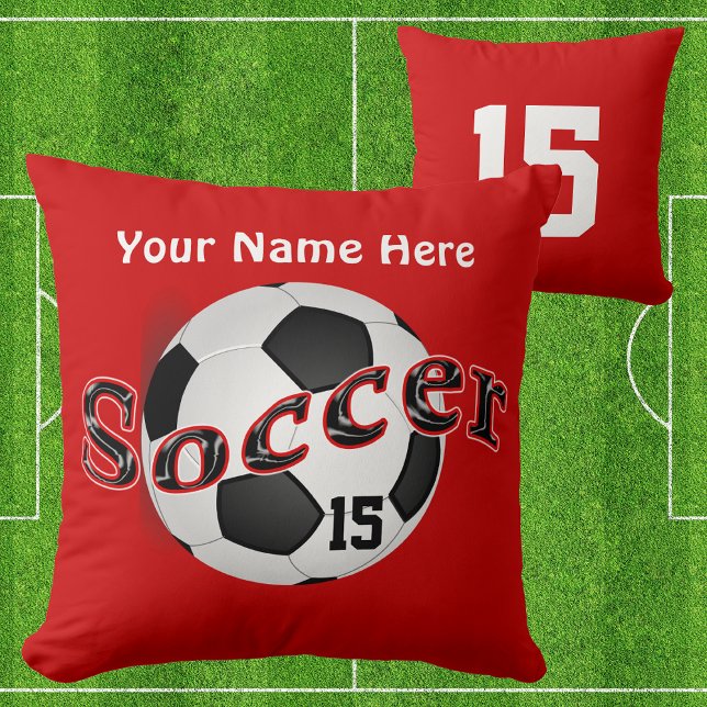 Personalized Soccer Pillows with NAME and NUMBER (Creator Uploaded)