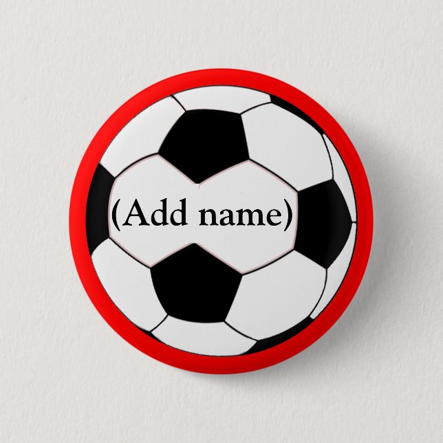 Personalized Soccer Pin/Button 2 Inch Round Button (Front)