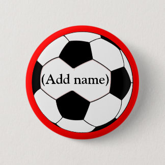 Personalized Soccer Pin/Button 2 Inch Round Button