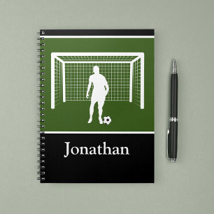 Personalized Soccer Player Coach Goalie Athletic Notebook