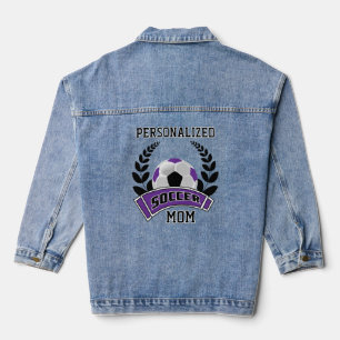 Personalized Soccer - Purple Denim Jacket