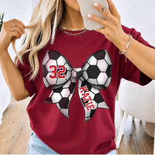 Personalized Soccer Season Bow T-Shirt