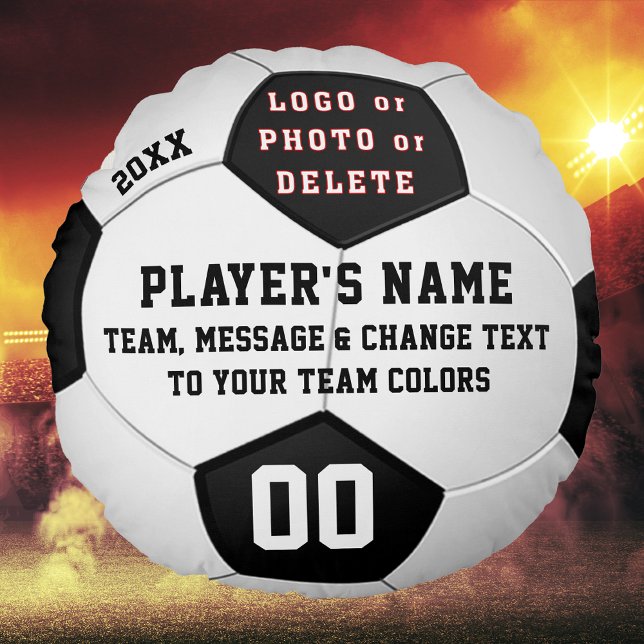 Personalized Soccer Senior Night Gift Ideas Round Pillow (Creator Uploaded)