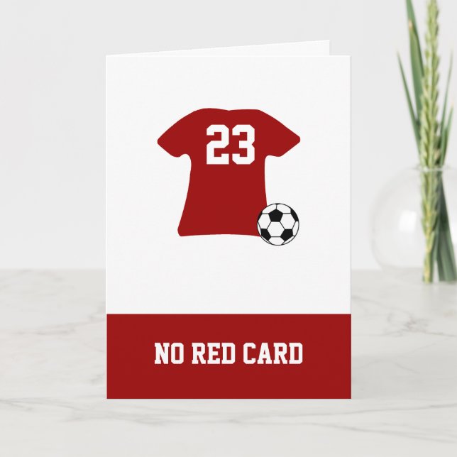 Personalized Soccer Shirt With Ball Card (Front)