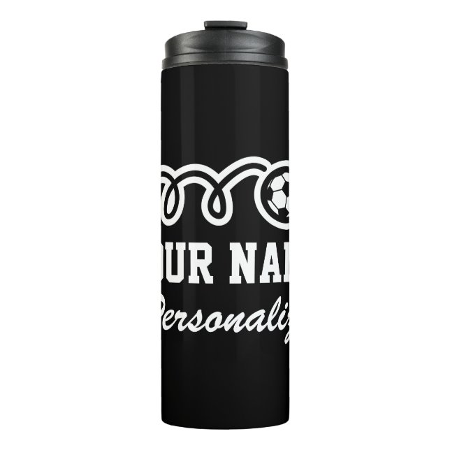Personalized soccer sport thermal tumbler mug gift (Front)