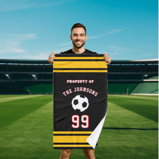 Personalized soccer Sports coach Football Player Hand Towel