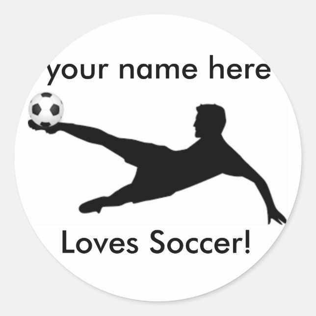 Personalized soccer sticker (Front)