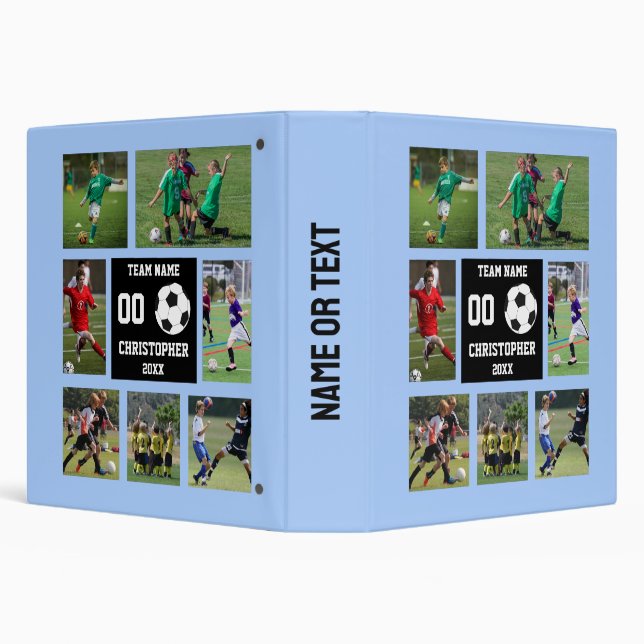Personalized Soccer Team Photo Collage Binder (Background)