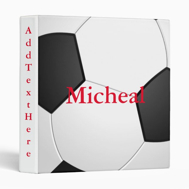 Personalized Soccer Texture Binder (Front/Spine)