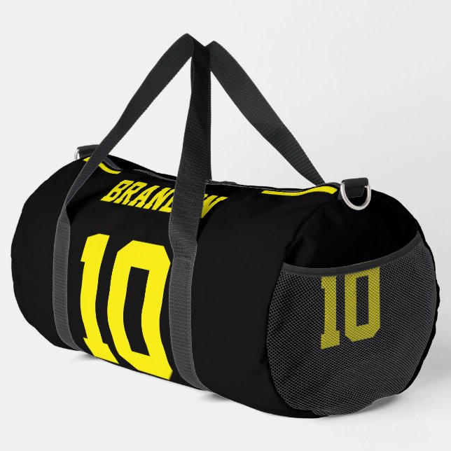 Personalized Soccer Yellow Modern Printed Backpack (Right Corner)