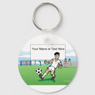 Personalized Soccer, Youth - Male Cartoon Keychain
