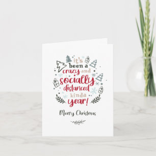 Personalized Socially Distanced Humour Christmas Holiday Card