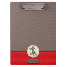 Personalized Sock Monkey Clipboard