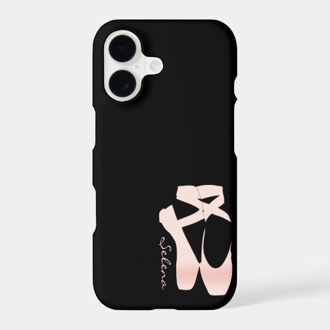 Personalized Soft Gradient Pink Ballet Shoes (Back)