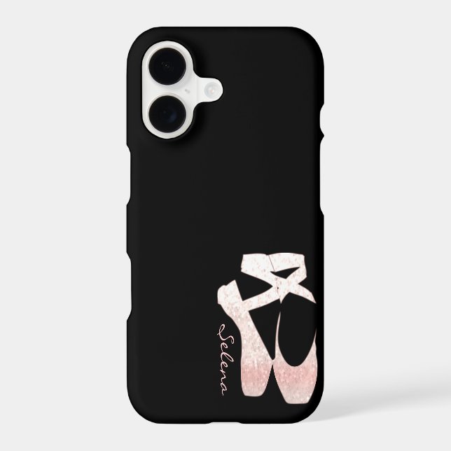 Personalized Soft Gradient Pink Ballet Shoes (Back)